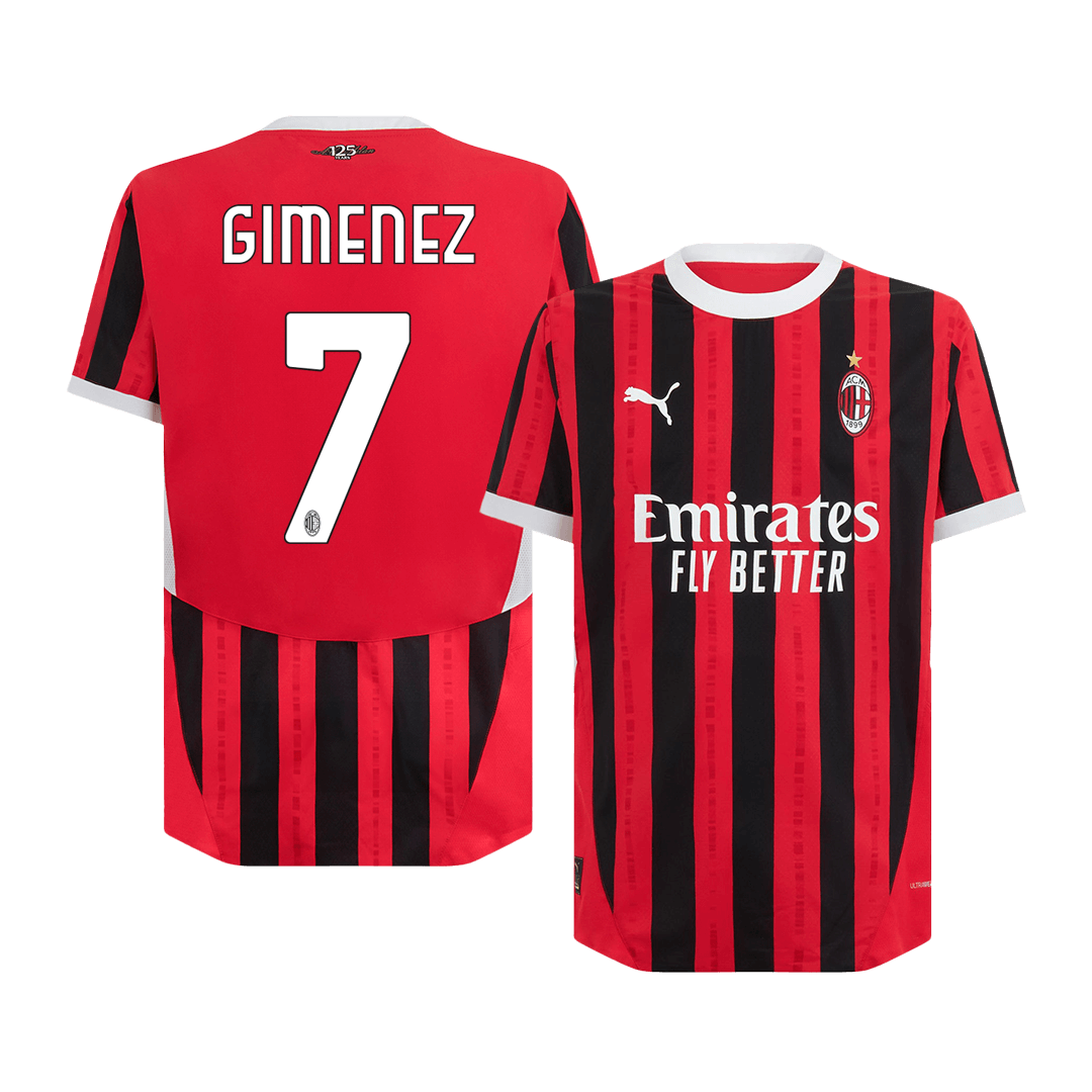 Authentic GIMENEZ #7 AC Milan Home Soccer Jersey - Soccerdeal