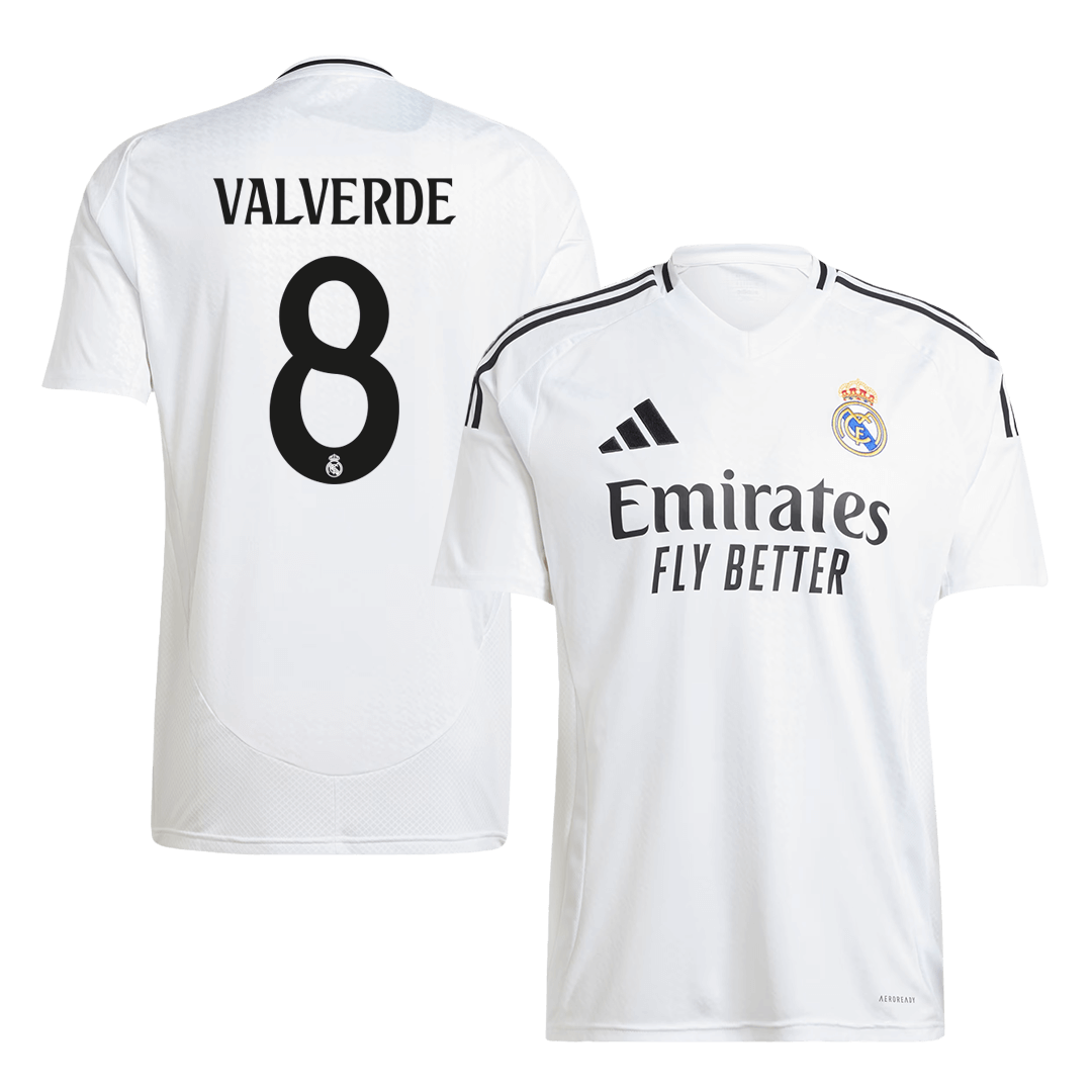 VALVERDE #8 Real Madrid Home Soccer Jersey - Soccerdeal