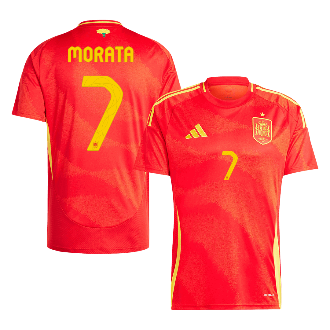 MORATA #7 Spain Home Soccer Jersey Euro - Soccerdeal