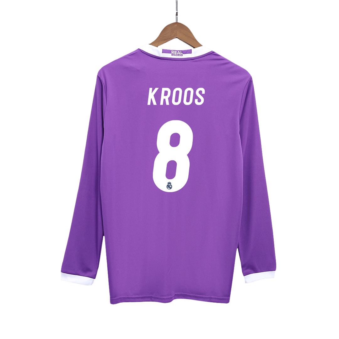 Retro KROOS #8 2016/17 Real Madrid Away Long Sleeve Soccer Jersey - Soccerdeal