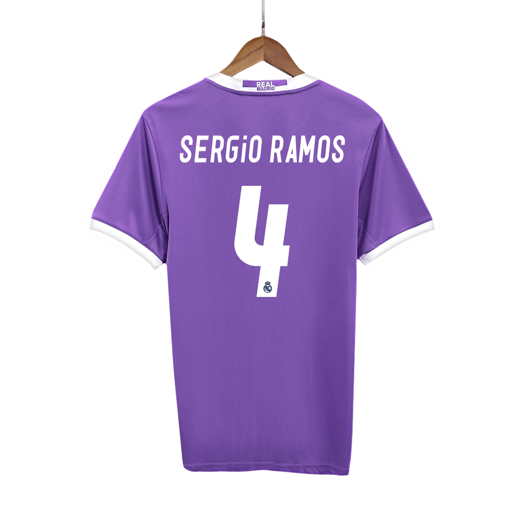 Retro SERGIO RAMOS #4 2016/17 Real Madrid Away Soccer Jersey - Soccerdeal