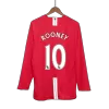 Retro ROONEY #10 2007/08 Manchester United Home Long Sleeve Soccer Jersey - Soccerdeal