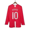 Retro ROONEY #10 2007/08 Manchester United Home Long Sleeve Soccer Jersey- UCL Final - Soccerdeal