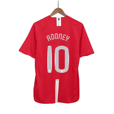 Retro ROONEY #10 2007/08 Manchester United Home Soccer Jersey - UCL Final - Soccerdeal