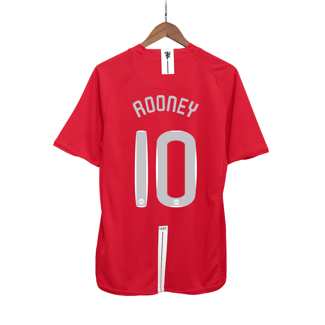 Retro ROONEY #10 2007/08 Manchester United Home Soccer Jersey - Soccerdeal