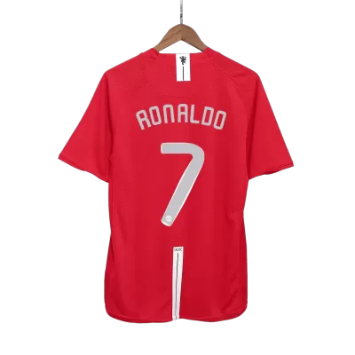 Retro RONALDO #7 2007/08 Manchester United Home Soccer Jersey- UCL Final - Soccerdeal