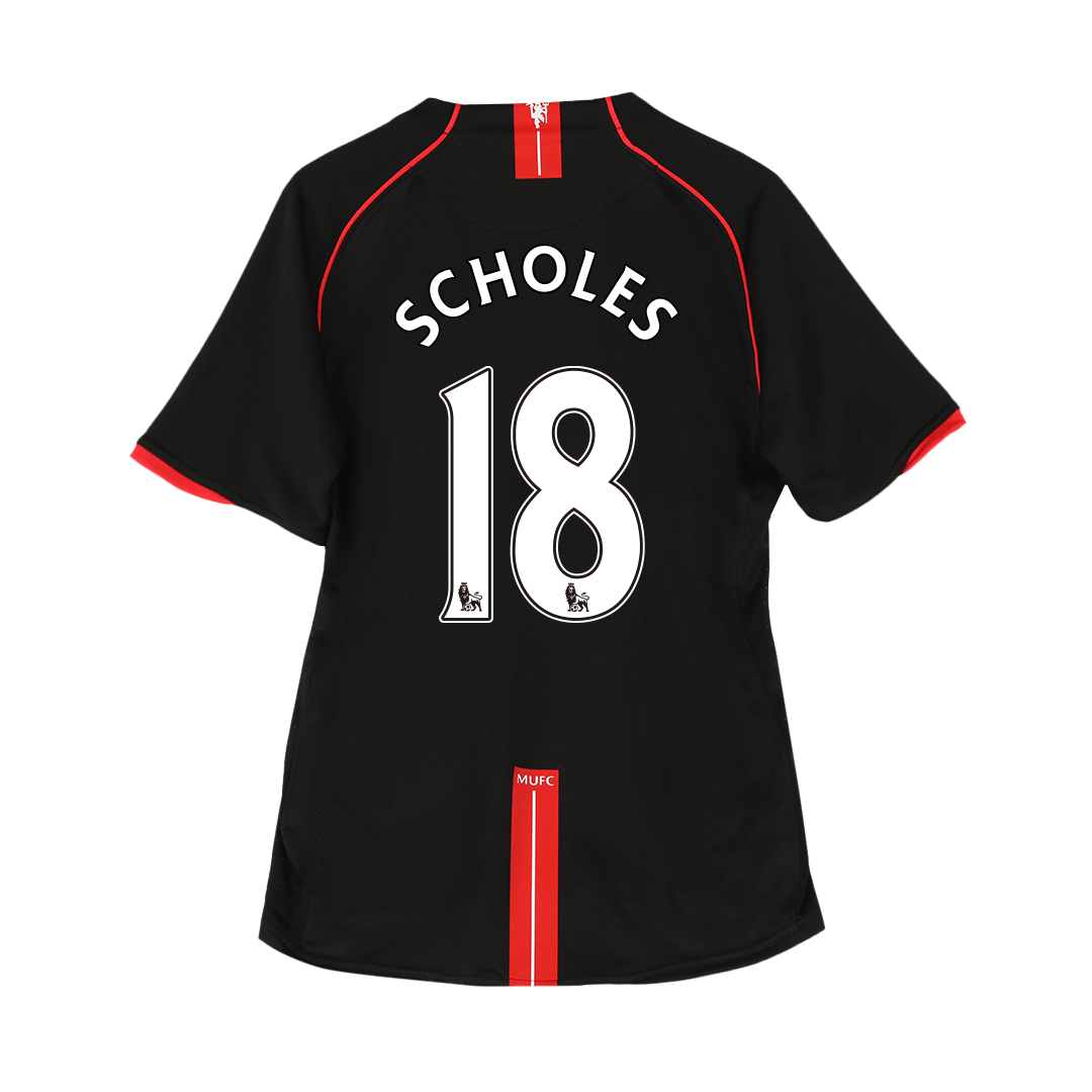 Retro SCHOLES #18 2007/08 Manchester United Away Soccer Jersey - Soccerdeal