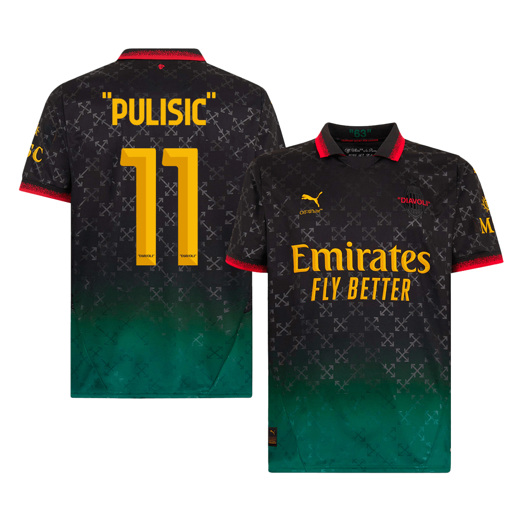 "PULISIC" #11 AC Milan Fourth Away Soccer Jersey - Soccerdeal
