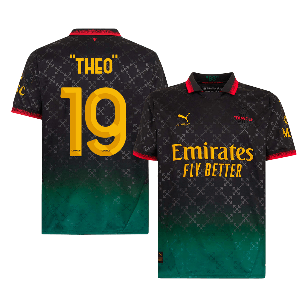"THEO" #19 AC Milan Fourth Away Soccer Jersey - Soccerdeal