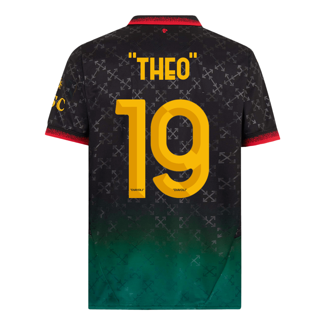 "THEO" #19 AC Milan Fourth Away Soccer Jersey - Soccerdeal