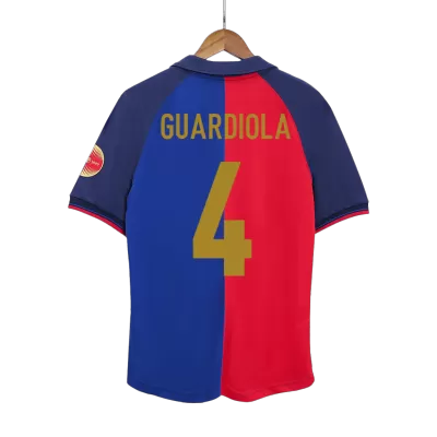 Retro GUARDIOLA #4 1999/00 Barcelona Home Soccer Jersey - 100th Anniversary - Soccerdeal