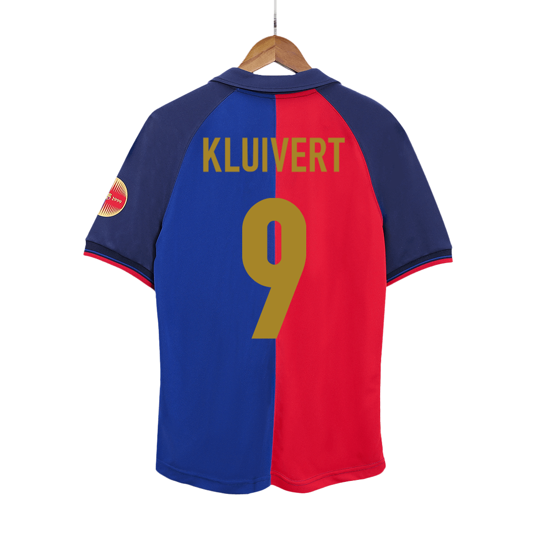 Retro KLUIVERT #9 1999/00 Barcelona Home Soccer Jersey - Soccerdeal
