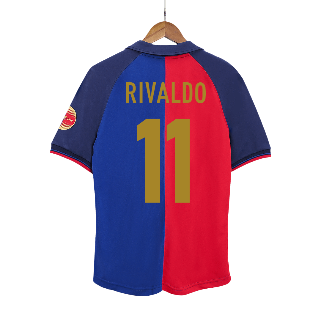 Retro RIVALDO #11 1999/00 Barcelona Home Soccer Jersey - Soccerdeal