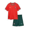 Kid's Portugal Home Soccer Jersey Kit(Jersey+Shorts) 2025 - Soccerdeal