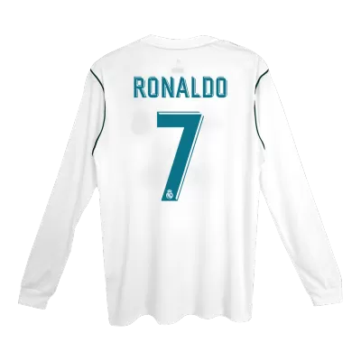 Retro RONALDO #7 2017/18 Real Madrid Home Long Sleeve Soccer Jersey - Soccerdeal