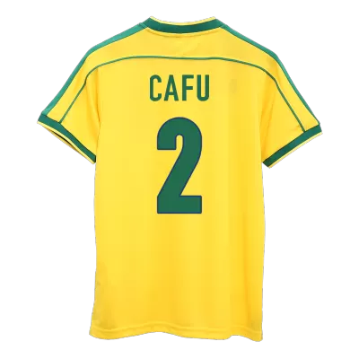 Retro CAFU #2 1998 Brazil Home Soccer Jersey - Soccerdeal