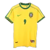 Retro RONALDO #9 1998 Brazil Home Soccer Jersey - Soccerdeal