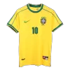 Retro RIVALDO #10 1998 Brazil Home Soccer Jersey - Soccerdeal