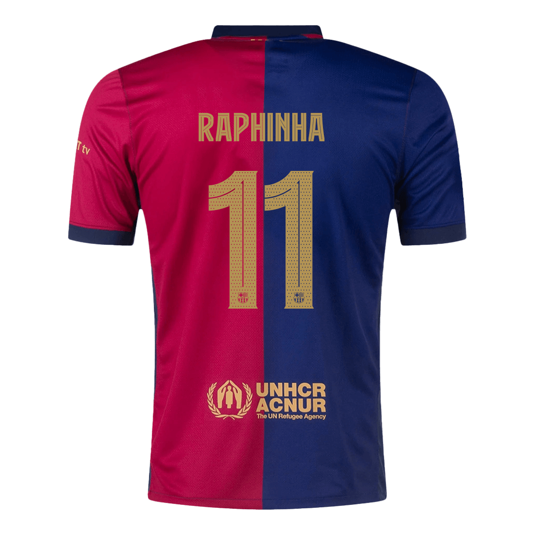 RAPHINHA #11 Barcelona Home Soccer Jersey -UCL - Soccerdeal