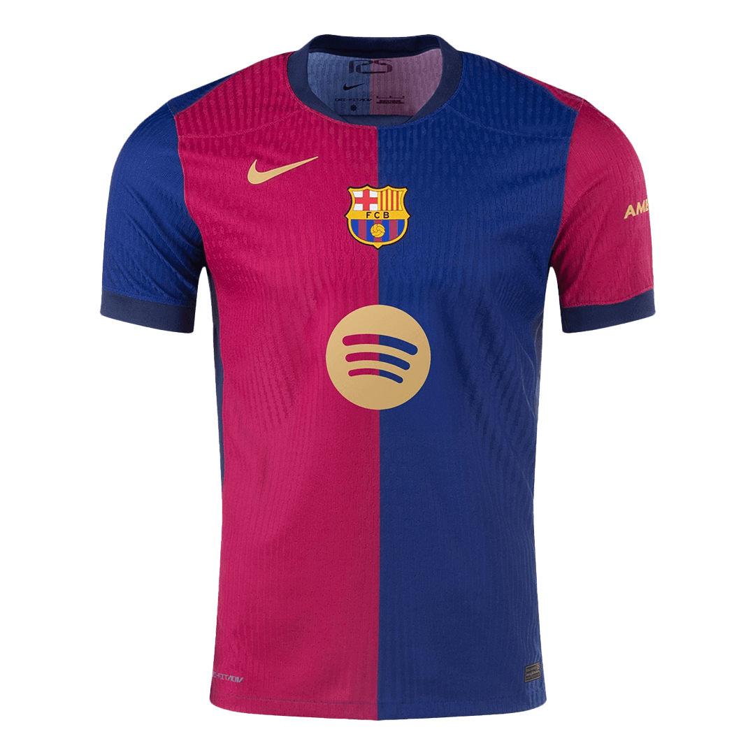 RAPHINHA #11 Barcelona Home Soccer Jersey - UCL (Spotify Logo Without Text) Player Version - Soccerdeal