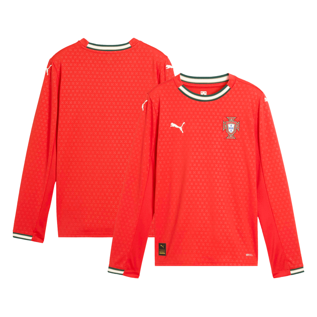 Portugal Home Long Sleeve Soccer Jersey 2025 - Soccerdeal