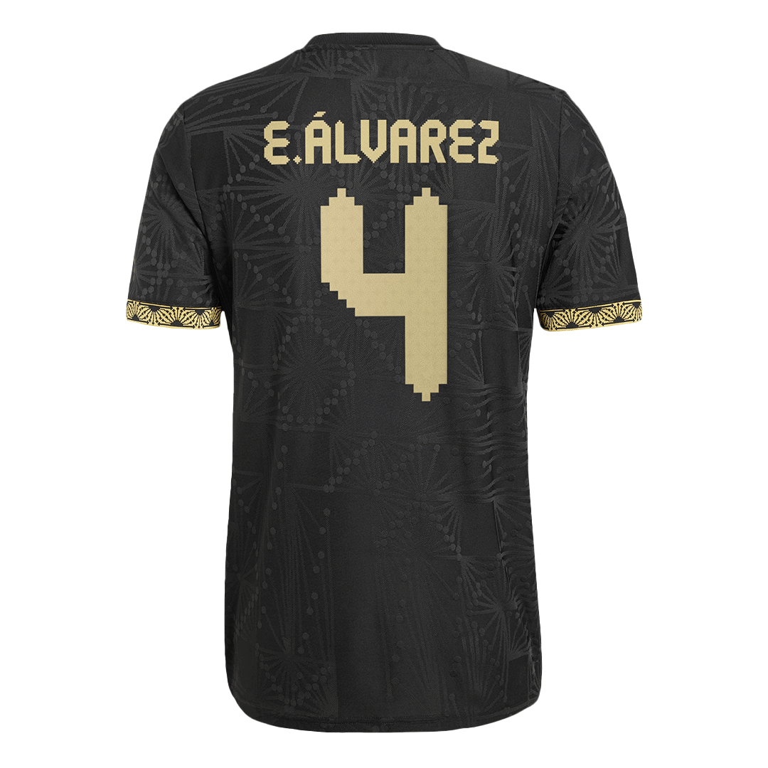 Authentic E.ÁLVAREZ #4 Mexico Third Away Soccer Jersey 2025 - Gold Cup - Soccerdeal