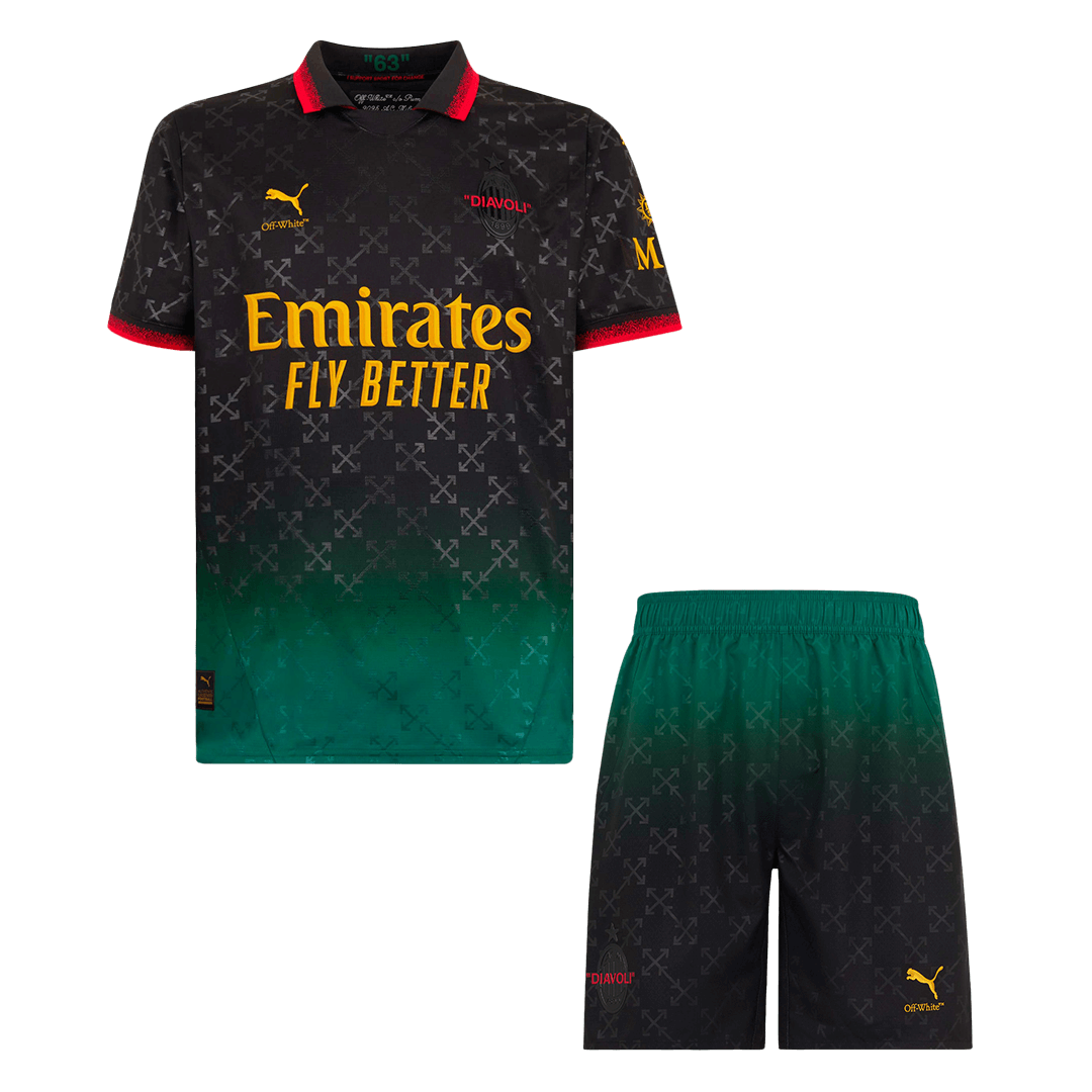 AC Milan Fourth Away Soccer Jersey Kit(Jersey+Shorts) - Soccerdeal