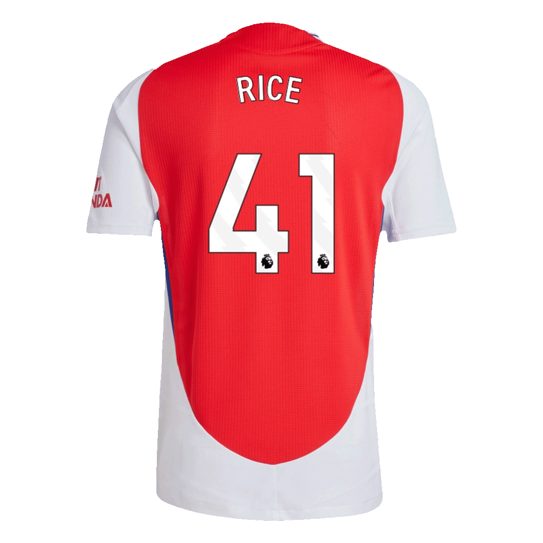 RICE #41 Arsenal Home Soccer Jersey Player Version - Soccerdeal