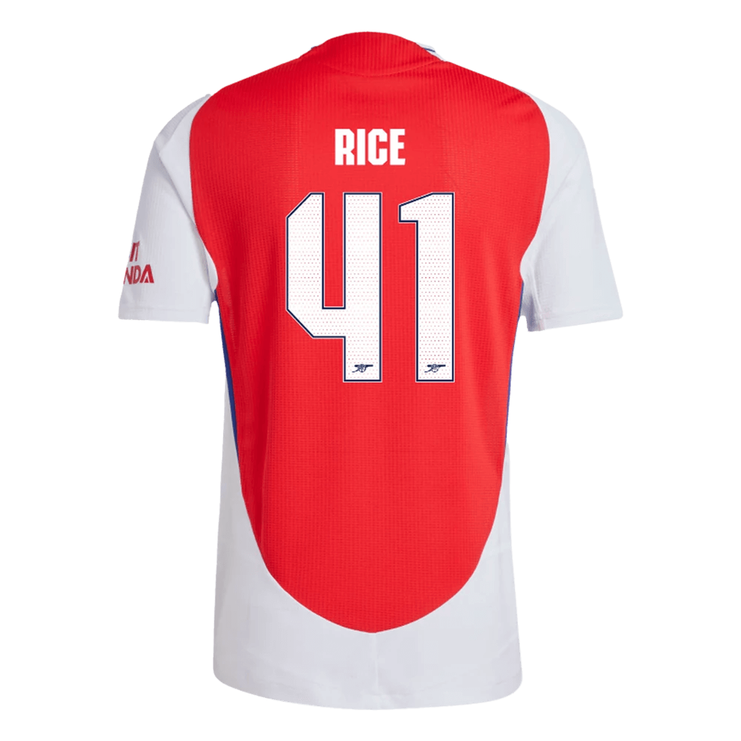 RICE #41 Arsenal Home Soccer Jersey - UCL Player Version - Soccerdeal