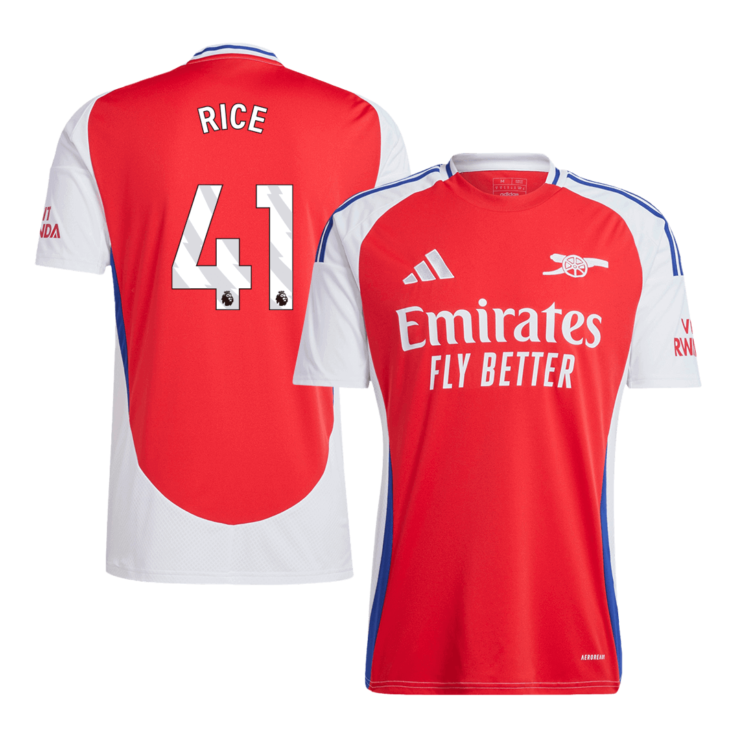 RICE #41 Arsenal Home Soccer Jersey - Soccerdeal