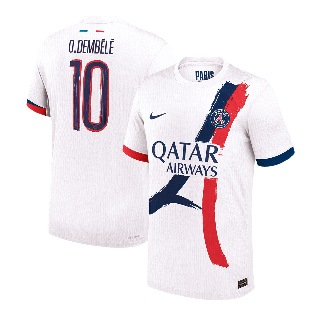 Authentic O.DEMBÉLÉ #10 PSG Away Soccer Jersey - UCL - Soccerdeal