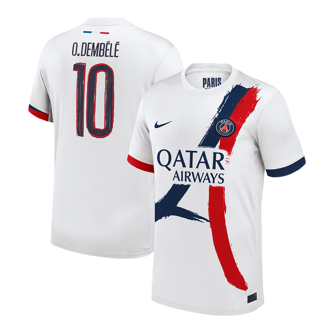O.DEMBÉLÉ #10 PSG Away Soccer Jersey - UCL - Soccerdeal
