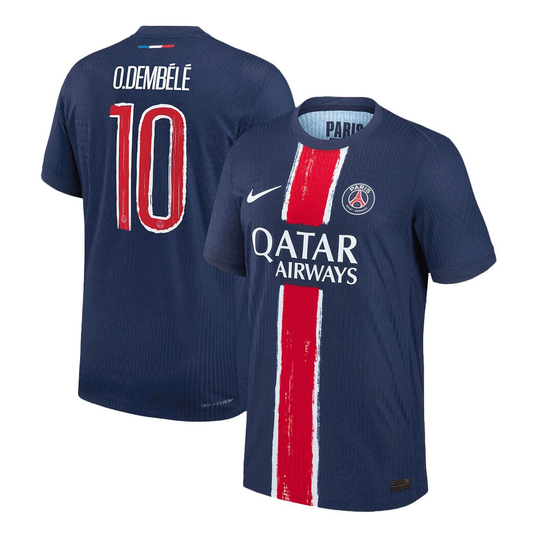 Authentic O.DEMBÉLÉ #10 PSG Home Soccer Jersey - UCL - Soccerdeal