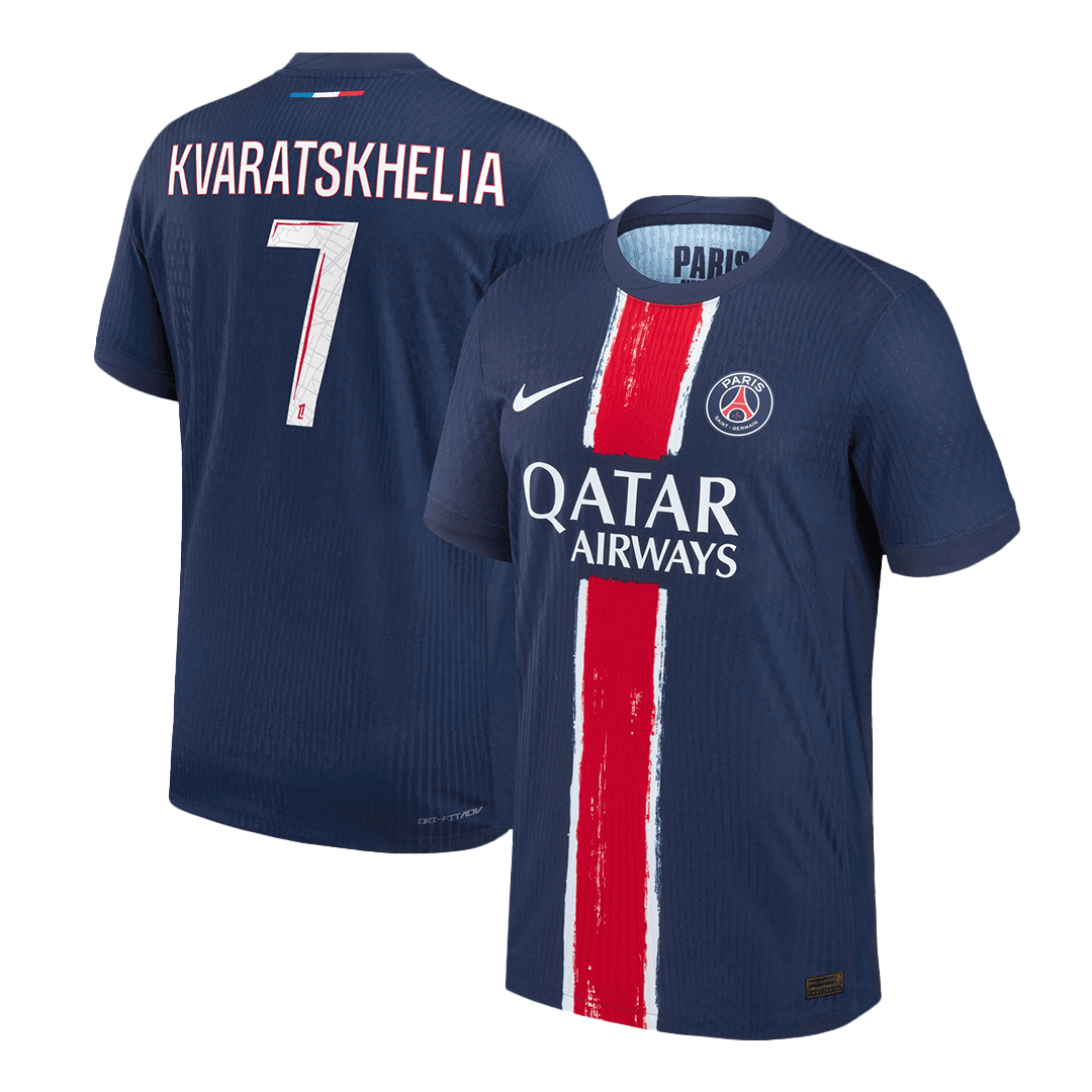 Authentic KVARATSKHELIA #7 PSG Home Soccer Jersey - Soccerdeal