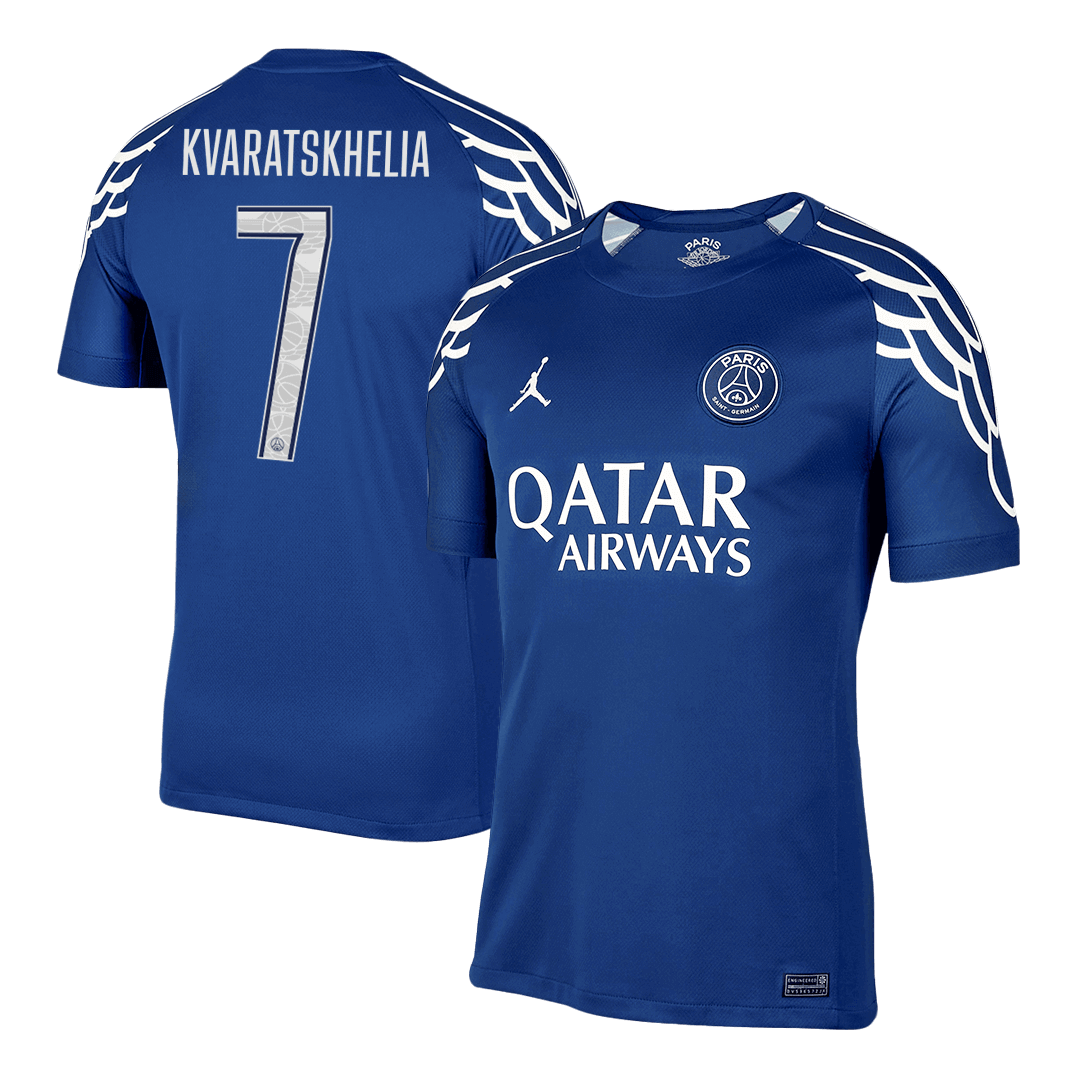 KVARATSKHELIA #7 PSG Fourth Away Soccer Jersey -UCL - Soccerdeal