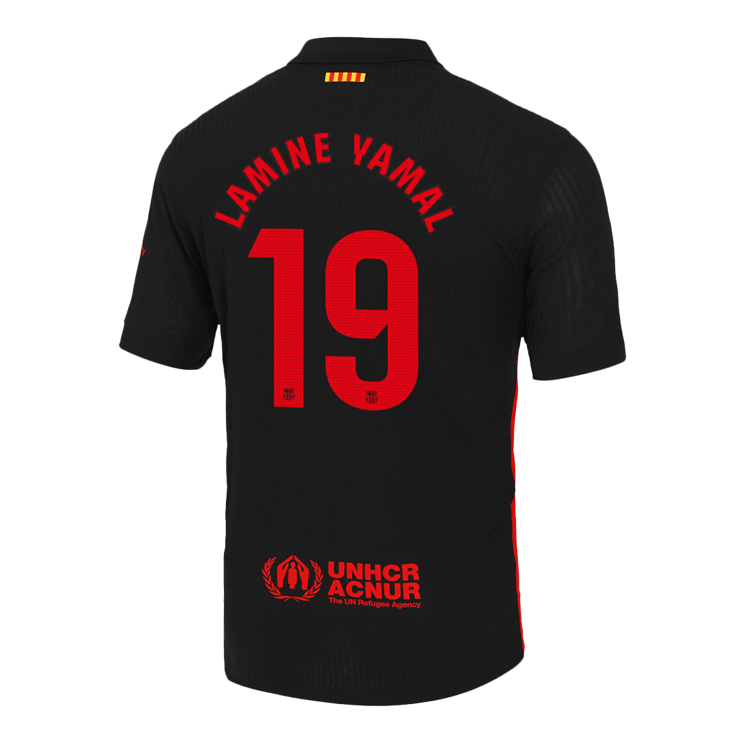 Authentic LAMINE YAMAL #19 Barcelona Away Soccer Jersey - Spotify Logo Without Text - Soccerdeal