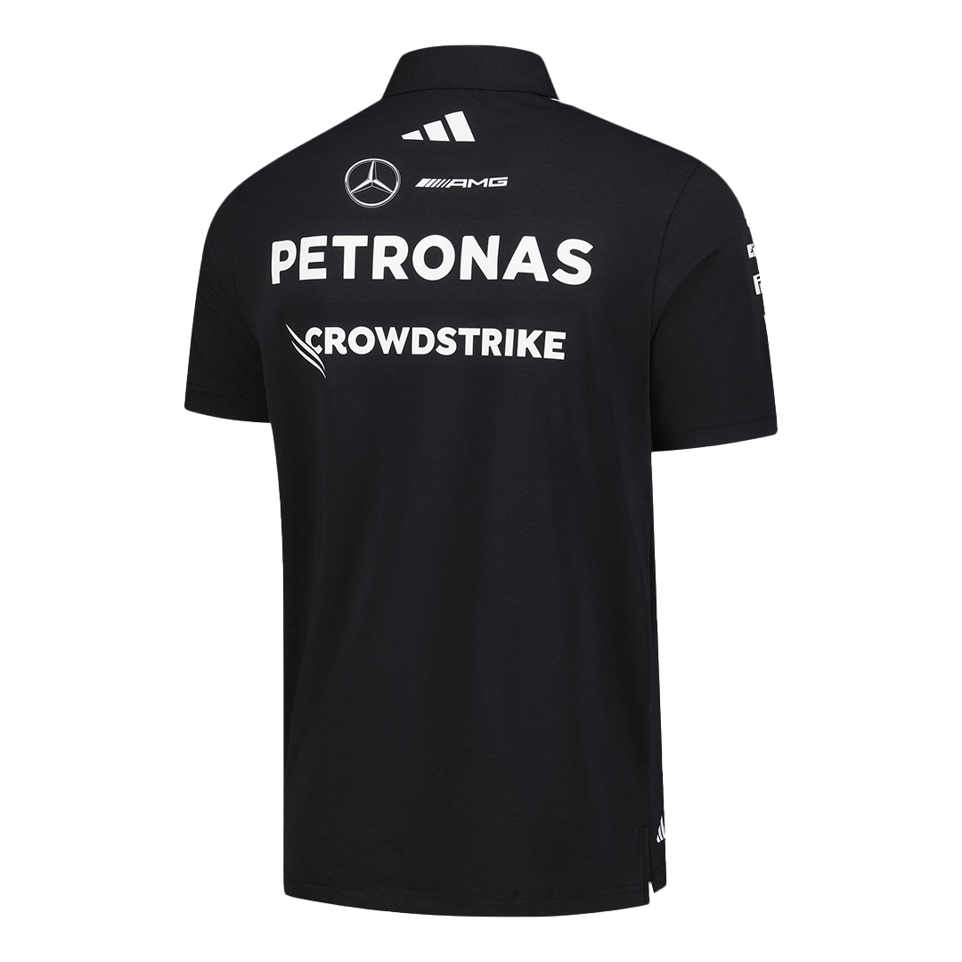 Mercedes AMG Petronas F1 Team Polo 2025 Black - Soccerdeal