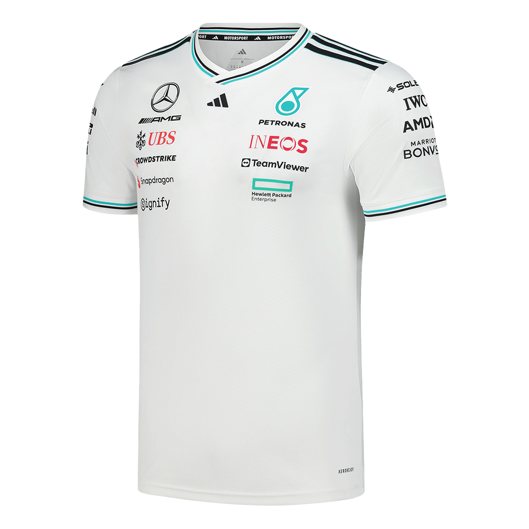 Mercedes AMG Petronas F1 Shirt 2025 White - Soccerdeal