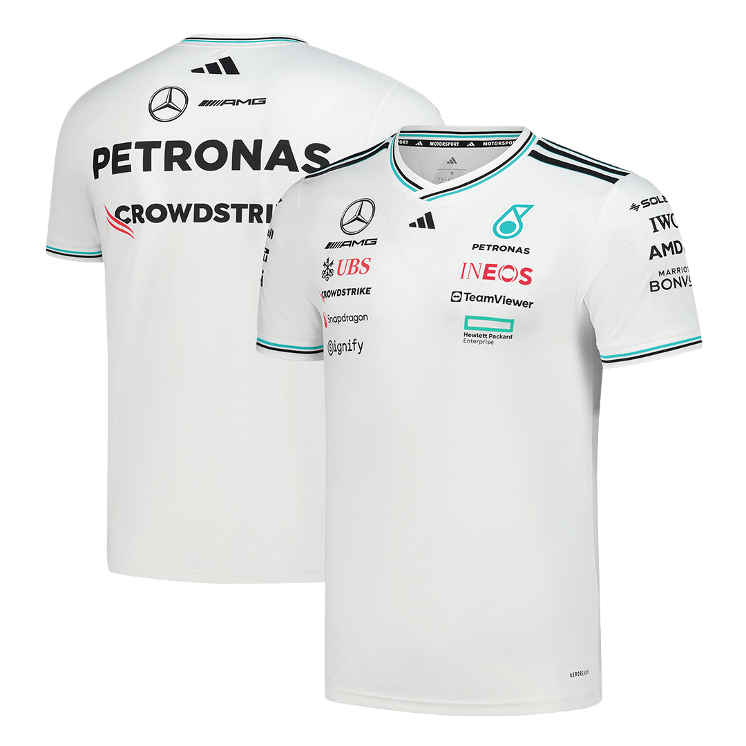 Mercedes AMG Petronas F1 Shirt 2025 White - Soccerdeal