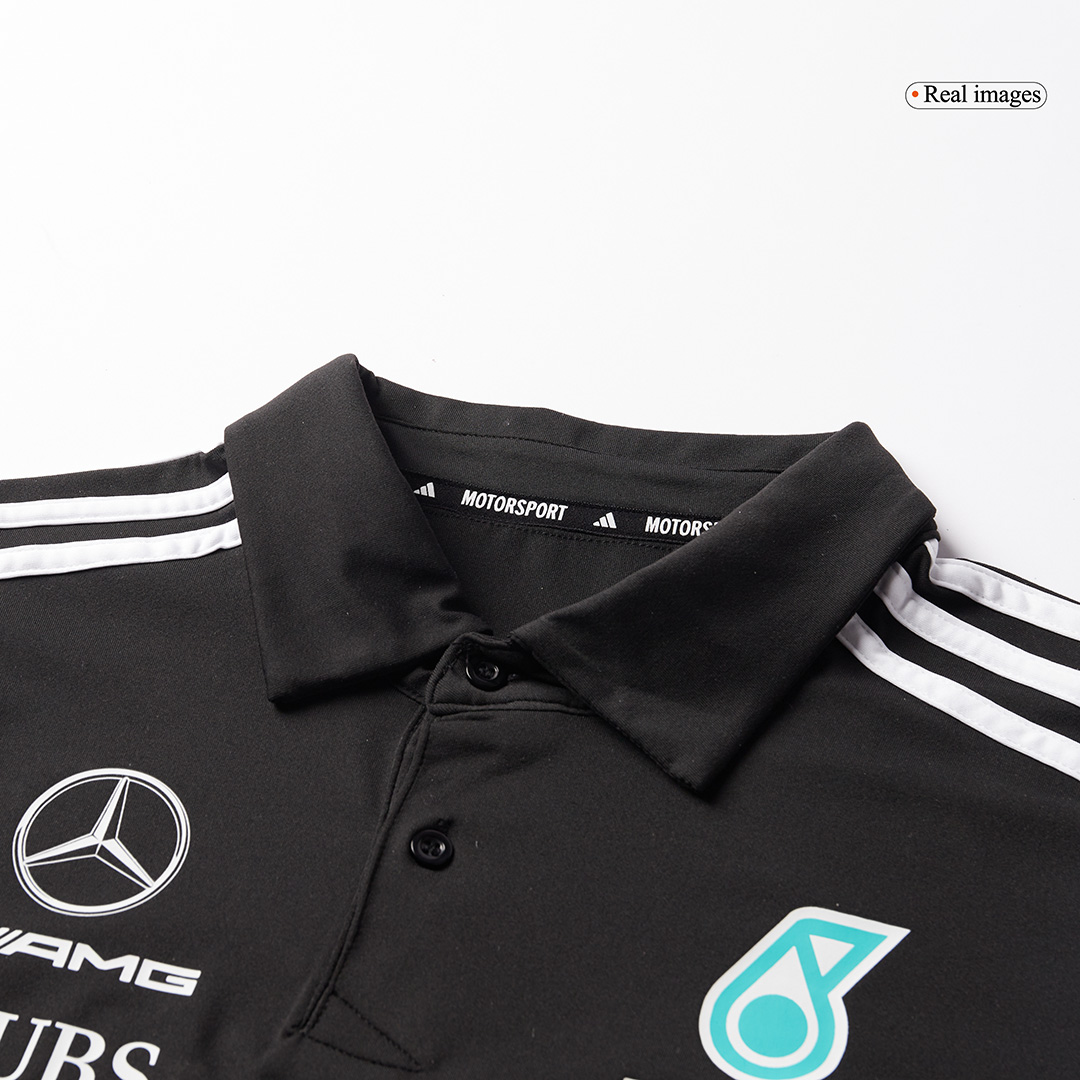 Mercedes AMG Petronas F1 Team Polo 2025 Black - Soccerdeal