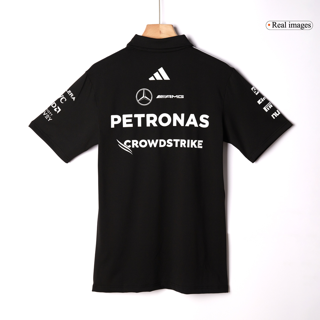 Mercedes AMG Petronas F1 Team Polo 2025 Black - Soccerdeal