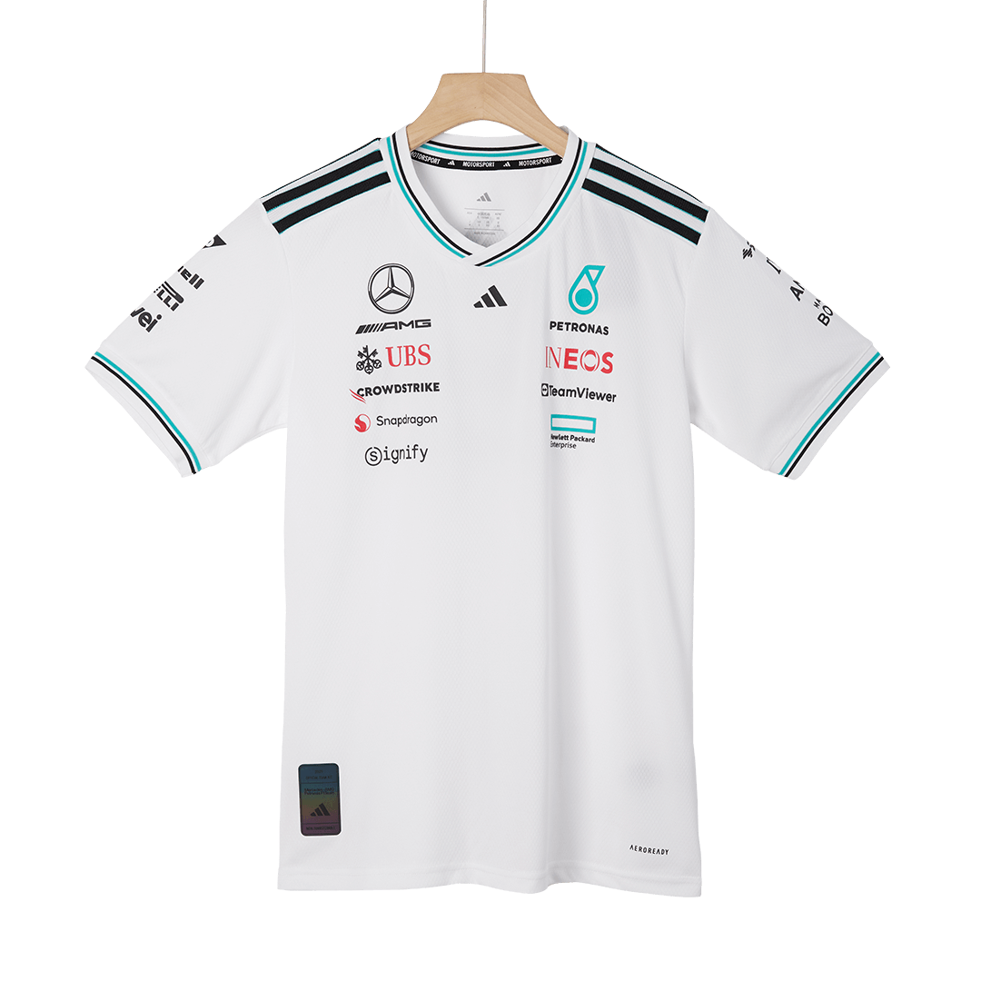 Mercedes AMG Petronas F1 Shirt 2025 White - Soccerdeal
