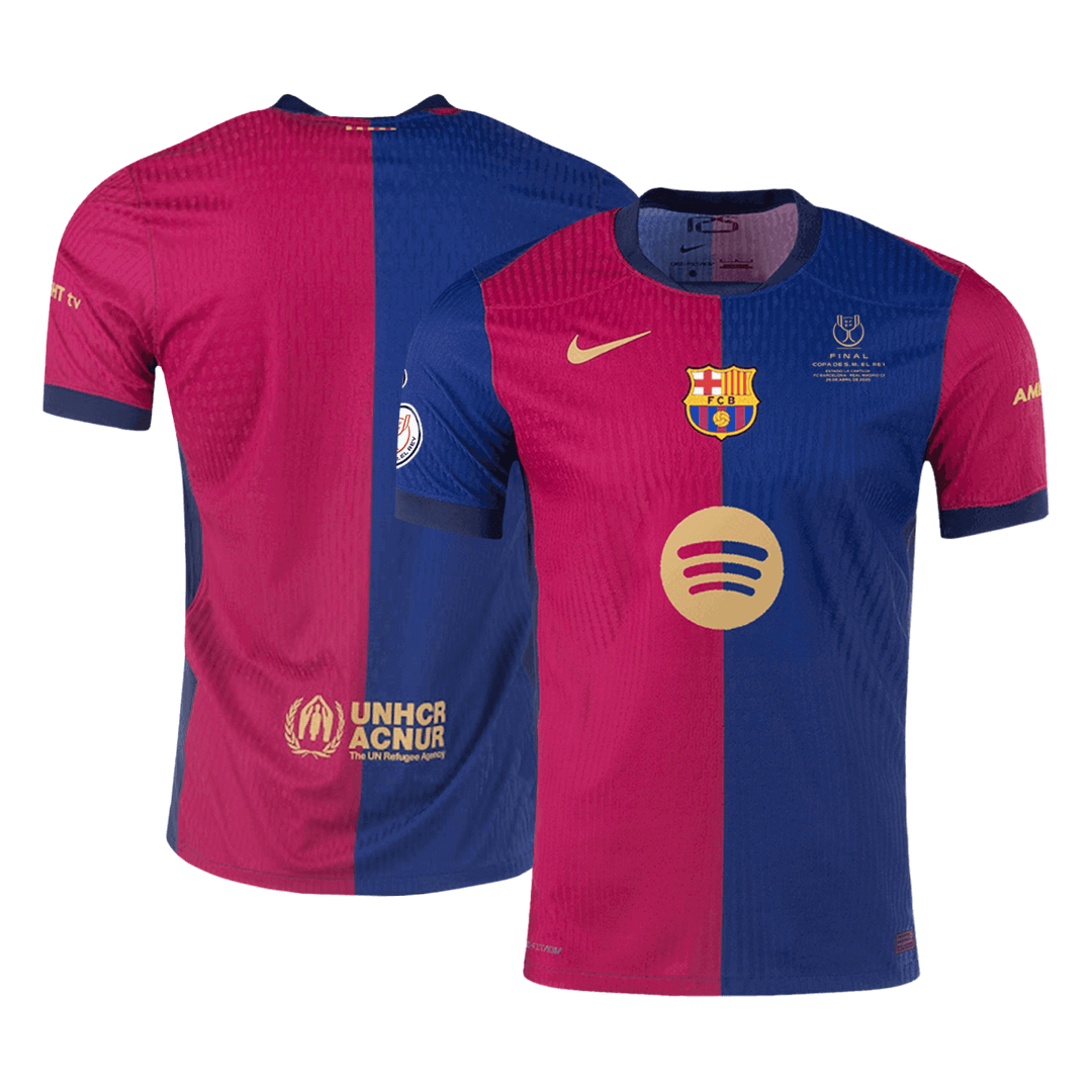 Barcelona Home Soccer Jersey - Copa del Rey Final Player Version - Soccerdeal