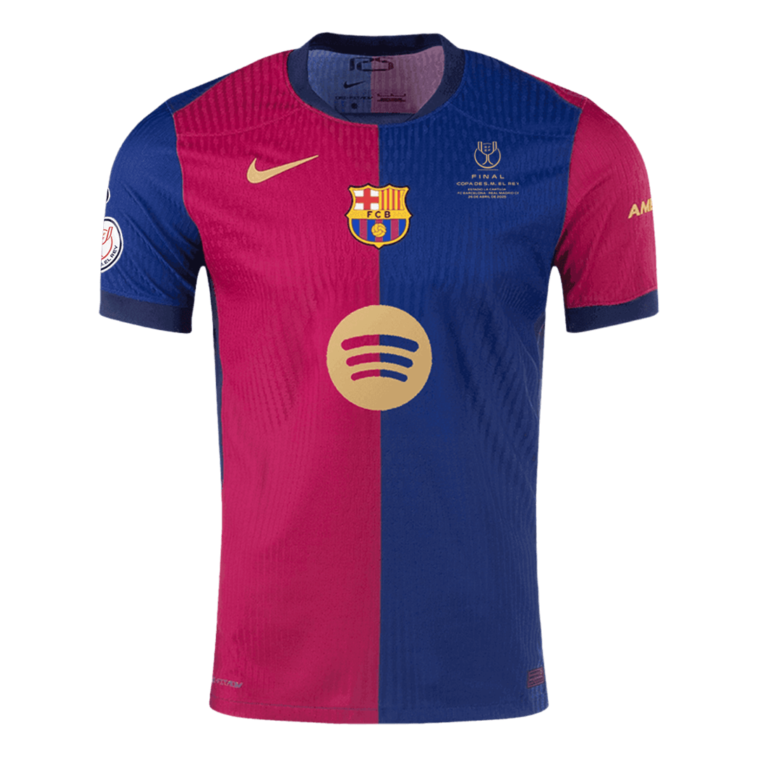 Barcelona Home Soccer Jersey - Copa del Rey Final Player Version - Soccerdeal