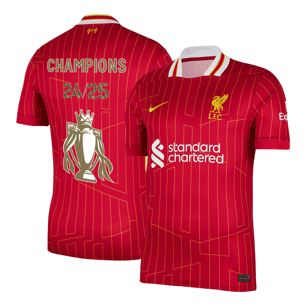 Liverpool Home Soccer Jersey CHAMPIONS 24/25 - Soccerdeal