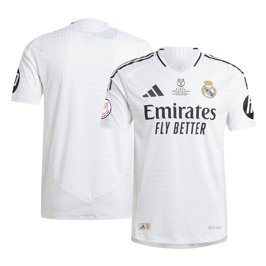 Real Madrid Home Soccer Jersey - Copa del Rey Final Player Version - Soccerdeal