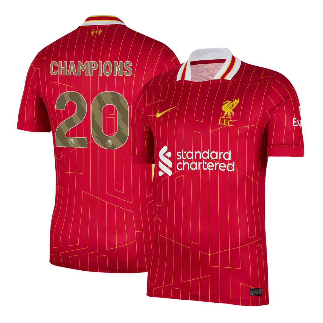 CHAMPIONS #20 Liverpool Home Soccer Jersey - Soccerdeal