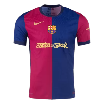 Authentic Barcelona Home X Travis Scott Soccer Jersey 2024/25 - Soccerdeal