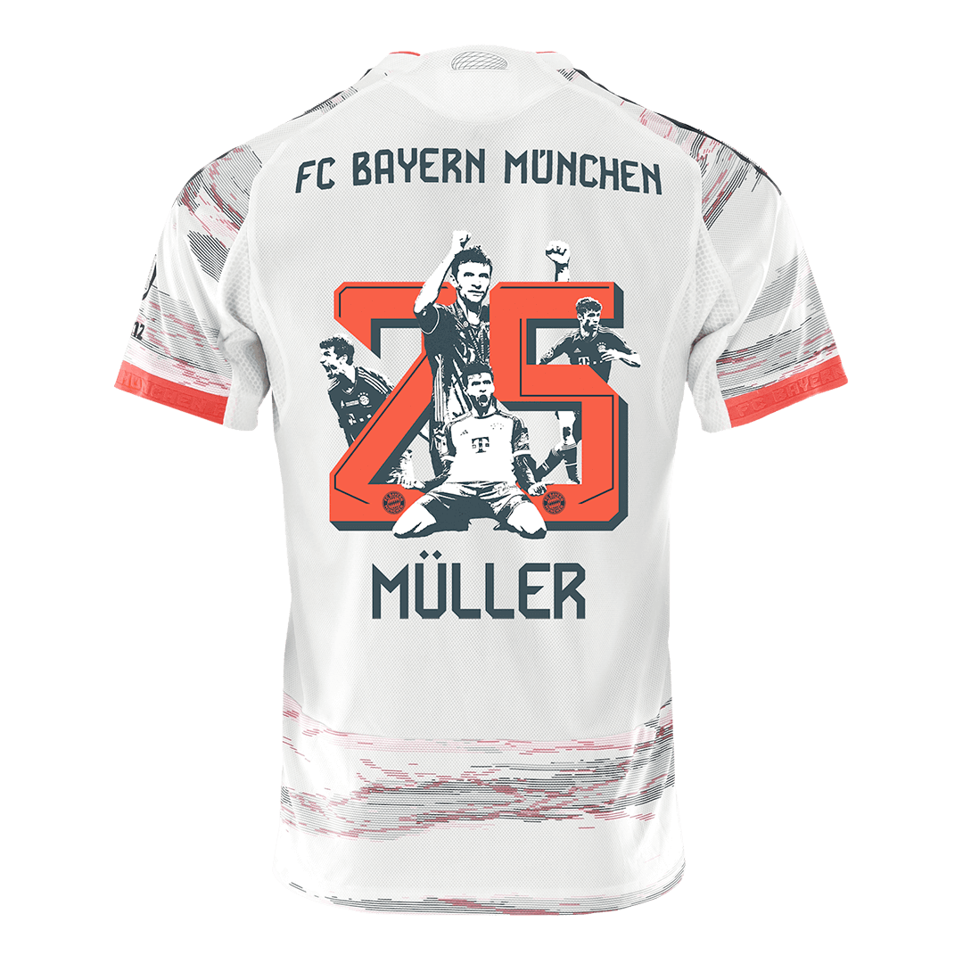 MÜLLER Special #25 Bayern Munich Away Soccer Jersey 2025/26 Player Version - Soccerdeal