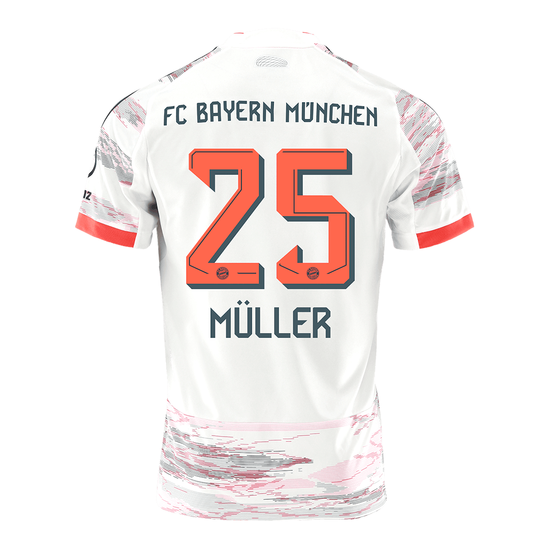 MÜLLER #25 Bayern Munich Away Soccer Jersey 2025/26 - Soccerdeal